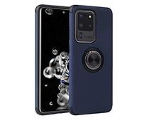 Galaxy S20 Ultra Case with Magnetic Ring Holder Kickstand, Full Body Protective Silicone TPU Gel Personalized Shockproof Tough Armour Phone Cover for Samsung Galaxy S20 Ultra (BLUE)