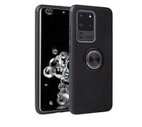 Galaxy S20 Ultra Case with Magnetic Ring Holder Kickstand, Full Body Protective Silicone TPU Gel Personalized Shockproof Tough Armour Phone Cover for Samsung Galaxy S20 Ultra (BLACK)