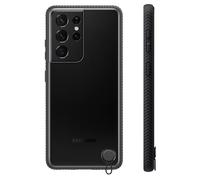 Galaxy S21 Ultra Semi-Rigid Flip Case - Soft-Touch Clear Back, Black (Original)