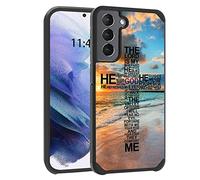 Galaxy S22 Plus Case, 2 in 1 Hybrid Hard PC & Soft Silicone Heavy Duty Dual Layer Shockproof Full-Body Protection Case for Samsung Galaxy S22 Plus - God Jesus Christian Cross