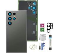 Galaxy S23 Ultra Back Glass Replacement for Samsung Galaxy S23 Ultra Back Cover Glass with Pre-Installed Tape and Camera Lens +Tools (Green)