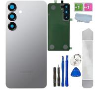 Galaxy S25 Back Glass Cover Replacement Compatible with Samsung Galaxy S25 All Versions,Back Cover Waterproof Housing Door with Camera Glass Lens and Tape Parts+Tools (GRAY)