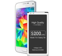 Galaxy S5 Battery, New Upgraded 5200mAh Li-ion Replacement Battery for Samsung Galaxy S5 EB-BG900BBC, G900V, G900A, G900F, G900H, I9600, G900P, G900T, G900R4