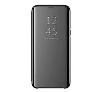 Galaxy S8 Case, AICase Luxury Translucent View Window Front Cover Mirror Screen Flip Smart Electroplate Plating Stand Full Body Protective Case For Samsung Galaxy S8 (Black) - 5.8 inches
