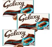Galaxy Salted Caramel Chocolate Bar 135g (pack of 3)