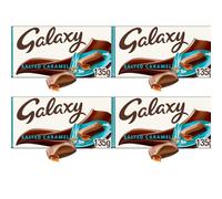 Galaxy Salted Caramel Chocolate Bar 135g (pack of 4)