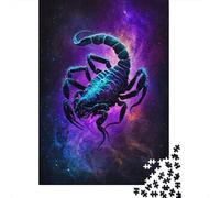 Galaxy Scorpion Puzzle Difficult Hard 100 Percent Recycled Cardboard Jigsaw Puzzle for Women Men 1000pcs (38x26cm)