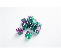 Gamegenic Galaxy Series - Aurora D6 Dice Set 16 Mm (12 Pcs) Green/Purple