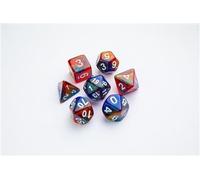 Galaxy Series - Mars - RPG Dice Set (7pcs) Blue/Orange