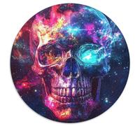Galaxy Skull 1000 Pieces Puzzles for Adults 1000 Pieces Round Puzzle Gifts Ideal DIY Decor & Brain Teaser Gift 67.5x67.5cm
