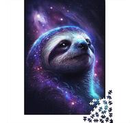 Galaxy Sloth Puzzle Fun Activity for at Home Premium Cardboard Jigsaw Puzzle for Adults Teen 300pcs (40x28cm)