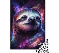 Galaxy Sloth Puzzle Fun Premium Cardboard Jigsaw Puzzle for Boy Or Girl 300pcs (40x28cm)