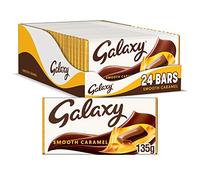 Galaxy Smooth Caramel Chocolate Bars Bulk Box, Chocolate Gift, Milk Chocolate, Bulk Chocolate, 24 x 135g