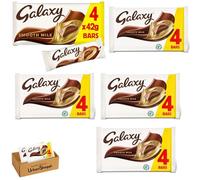 Galaxy Smooth Milk Chocolate Snack Bars Multipack, Vegetarian, 4 x 42g, Ideal for On-the-Go snacks, Bundled by UrbanShoppi (2)