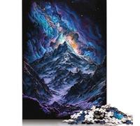 Galaxy Snowy Mountains Puzzles 500 Piece Jigsaws for Adults Learning Educational Toys Family Games Festival Birthday Gifts 500pcs (52x38cm)