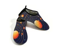 Galaxy Solar System Space Universe Planet Water Shoes for Women Men, Quick-Dry Swim Shoes Lightweight Barefoot Aqua Socks for Beach Surfing Sports Pool Yoga Driving Running, L