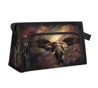 Galaxy Space African Elephant Travel Toiletry Bag for Women Men Girls Boys Multifunctional Makeup Pouch Bag Wash Toiletries Cosmetic Organizer Shower Bag