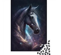 Galaxy Space Animal Horse Puzzle Fun Activity for at Home Premium Cardboard Jigsaw Puzzle for Adults Teen 300pcs (40x28cm)