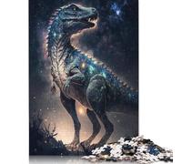Galaxy Space Dinosaurs Puzzle Premium 100% Recycled Board 100% Recycled Cardboard Jigsaw Puzzle for Kids And Adults Age 12 Years Up 1000pcs (75x50cm)