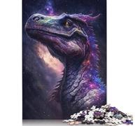 Galaxy Space Dinosaurs Puzzle Premium 100% Recycled Board Paper Rectangular Jigsaw Puzzle for Adults Teen Unique Gift 1000pcs (75x50cm)
