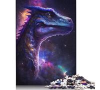 Galaxy Space Dinosaurs Puzzle Premium 100% Recycled Board Paper Rectangular Jigsaw Puzzle for Women Men Unique Gift 1000pcs (75x50cm)