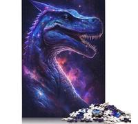 Galaxy Space Dinosaurs Puzzle Rectangular Paper Board 100% Recycled Cardboard Jigsaw Puzzle for Adult 1000pcs (75x50cm)