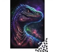 Galaxy Space Dinosaurs Puzzle Stress Reliever 100% Recycled Cardboard Jigsaw Puzzle for Adult Children Unique Gift 1000pcs (38x26cm)