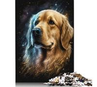 Galaxy Space Golden Retriever 1000 Piece Jigsaw Puzzle Family Fun Jigsaws for Adults And Challenging Game,stress Relief Games And Unique Gifts 1000pcs (75x50cm)