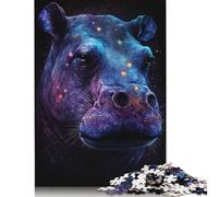 Galaxy Space Hippo 500 Piece Jigsaw Puzzle for Adults & Age 18 Years Up - Family Activity Jigsaw Puzzles Educational Games Difficult And Challenge 500pcs (52x38cm)