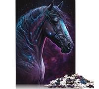Galaxy Space Horse Jigsaw Puzzles For Adults 1000 Piece Jigsaw Puzzles For Kids,Wooden Puzzles For Adults,The For Family And Friends 1000pcs (75x50cm)