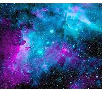 Galaxy Space Mouse Pad, Blue and Purple Nebula Anti-Slip Gaming Mousepad, Small Mouse Pads for Desk Computers Laptop Office