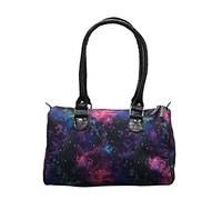 Galaxy Space Planets Cosmos Retro Studs Zip Rockabilly Mini Bowling Bowl Bag