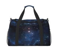 Galaxy Space Starry Sky Print Everyday Use Travel Duffle Bag Large Capacity Travel Bag Stylish Functional Bag, Black, One Size
