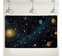 Galaxy Space Wall Backdrop, Cosmic Universe Stars Photography Background for Parties, Perfect for Kids Birthday, Outer Space Theme Decorations 71x43 Inch