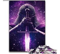 Galaxy Space Warrior 1000 Piece Jigsaw Puzzles, Learning Educational Toys Family Games with Matching Poster And Trivia Sheet (26x38cm)