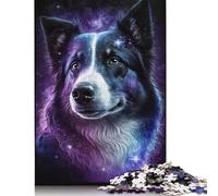 Galaxy Star Border Collie Puzzles Jigsaw 1000 Pieces Wooden Puzzles Adults Jigsaw Games Educational Toys 1000pcs (75x50cm)