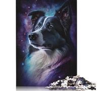 Galaxy Star Border Collie Wooden Puzzle for Adults 1000 Pcs Jigsaw Puzzles for Puzzle Jigsaw for 18+ And Adults 1000pcs (75x50cm)
