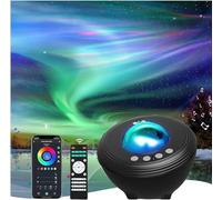 Galaxy Star Light Projector for Bedroom Ceiling Night Light Adults Kids | Northern Aurora Starry Sky, Light Flowing Room Decor, App Alexa Remote, Bluetooth Speaker, White Noise, Timer, Birthday Gift
