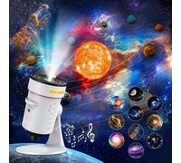 Galaxy Star Projector+White Noise Machine with 28 Soothing Sounds,4K HD Planetarium Projector with 10 Film Discs & Timer,Space Ceiling Nebula Skylight Home Theater Living Room Decor for Kid Adult Gift