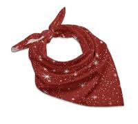 Galaxy Star Square Silk Scarf Lightweight Neck Scarf Snowflakes Scarves Wraps for Hair Breathable Headscarf Gifts for Women Men 60×60 CM