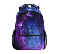 Galaxy Starry Backpack Waterproof School Shoulder Bag Gym Backpack Purple Star Laptop Bag Outdoor Travel Bag For Kids Boys Girls Women Men