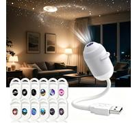 Galaxy Starry Sky Night Light Projector,2-in-1 Portable with Projection Films (12 Films)