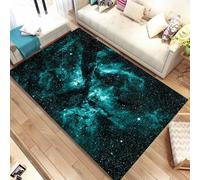Galaxy Starry Sky Rug - Soft Flannel Carpet with 3D Printed Design, Non-Slip & Durable, Perfect for Living Room, Bedroom, Kids' Room, Home Décor, Modern Gaming Rug for Boy Room, 100x120 cm, Color 3