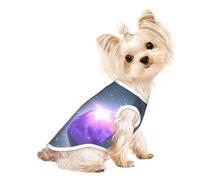 Galaxy Starry Space Purple Starry Print Dog Shirt Summer Pet T-Shirts Stretchy Cats Dogs Tee Shirt Sleeveless Tank Top Dog Vest