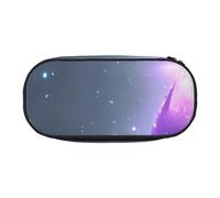 Galaxy Starry Space Purple Starry Print Pencil Case Stationery Tool Office Supplies Unisex Accessory Suitable Any Occasion, Black, One Size, Cute