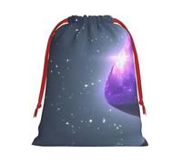 Galaxy Starry Space Purple Starry Print Practical Drawstring Gift Travel Pouches Men Women Multiple Occasion Daily Carry