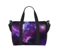 Galaxy Starry Space Purple Starry Printed Women's Tote Bag Portable Crossbody Bag Suitable for Gym Workouts Commuting and Travel