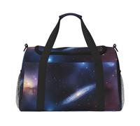 Galaxy Stars Print Foldable Carry On Tote Large Capacity Hand Carry Bag for Airplane Weekend Getaways