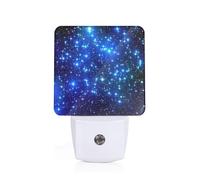 Galaxy Stars Print Plug-in Night Light for Bedroom Hallway Dorm Living Room Illumination Home Decor