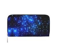 Galaxy Stars Print Spacious Trendy Leather Hand Wallet Women Wallet Clutch for Casual and Travel Use, Black, One Size, Art